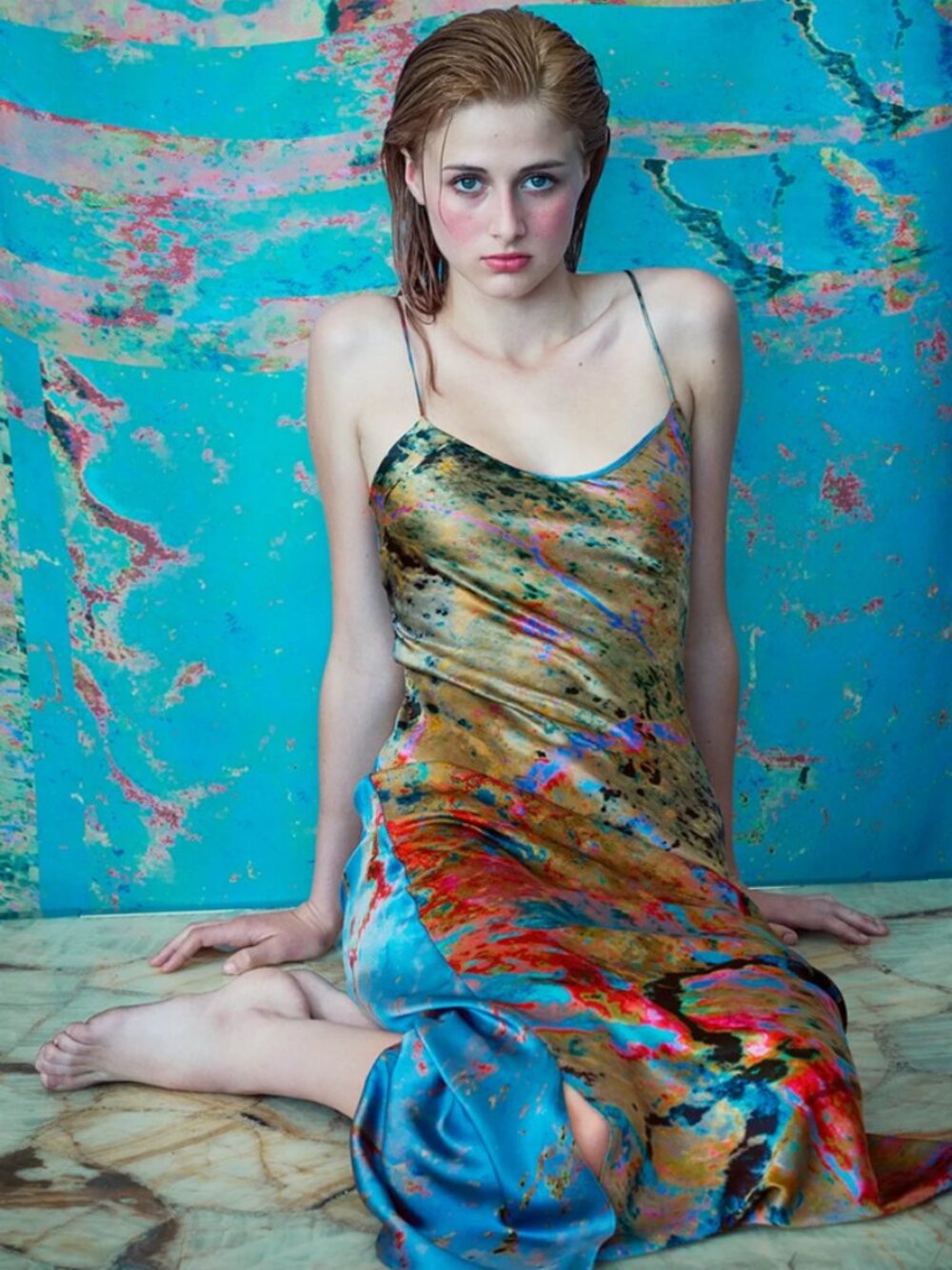 Carmen Molina Slip Dress in Faultline Small